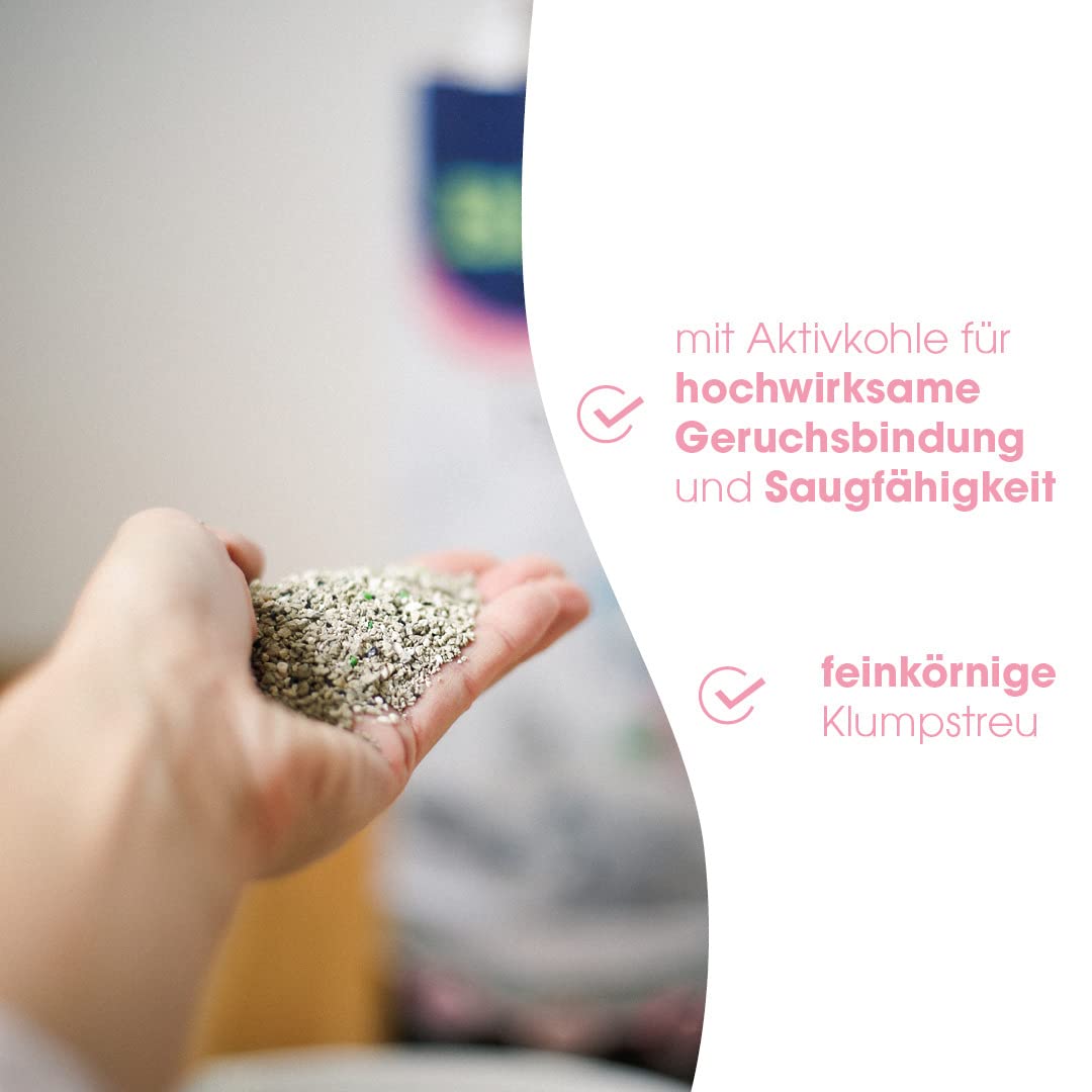 Biokat's Diamond Care Fresh Katzenstreu mit Babypuder-Duft - Feine Klumpstreu aus Bentonit mit Aktivkohle und Aloe Vera - 1 Sack (1 x 10 L)