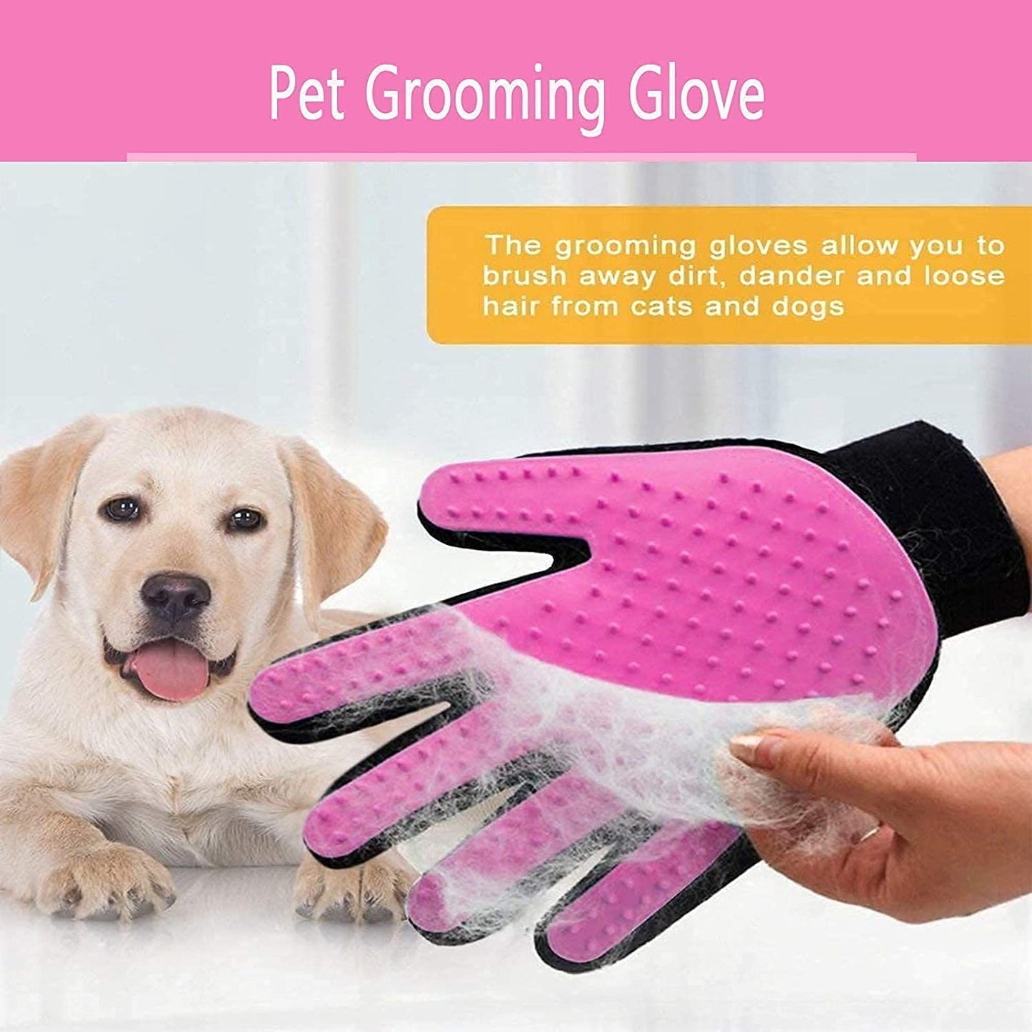 BYETOO Haustier Fellpflege Handschuh Katze Hund,2 Stück