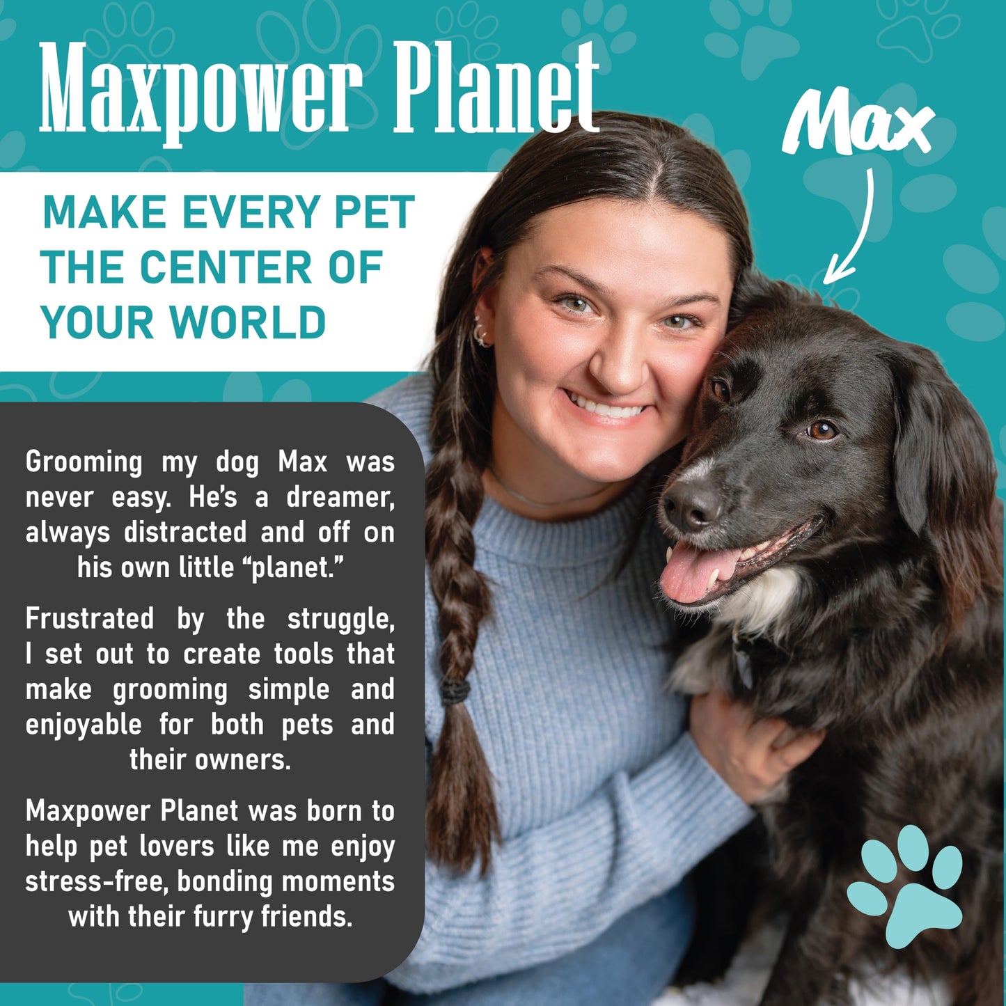MaxPower Planet Hund- und Katzenbürste