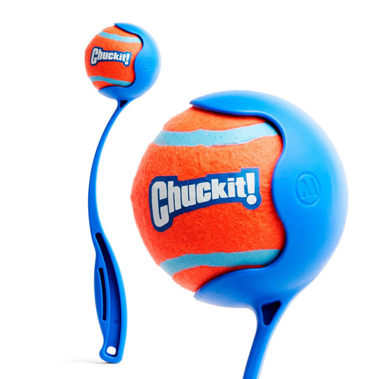 Chuckit – 12M Sportwerfer – Ballwerfer für Hunde – Ergonomischer Gummigriff