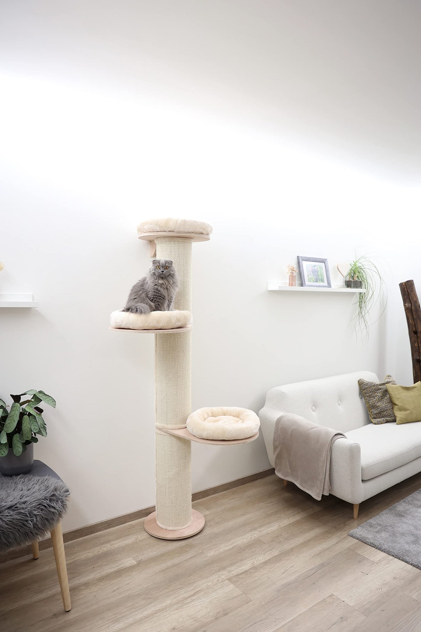 Kerbl Pet Kratzbaum Dolomit Tower, Ø38cm Höhe 187cm, beige