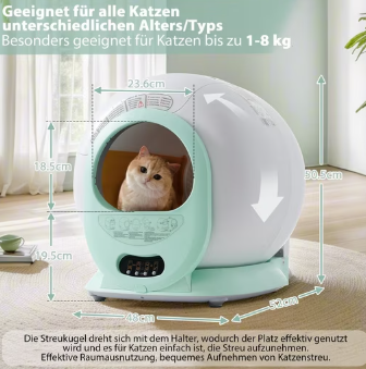 Katzentoilette Selbstreinigende Katzenklo Automatisch, Geruchsbeseitigung